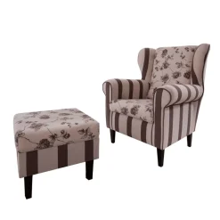 Wohnen Sessel<Ohrenbackensessel Prisma in Braun Beige