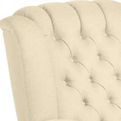 Wohnen Sessel<Ohrensessel in Beige und Nussbaum - Fakt