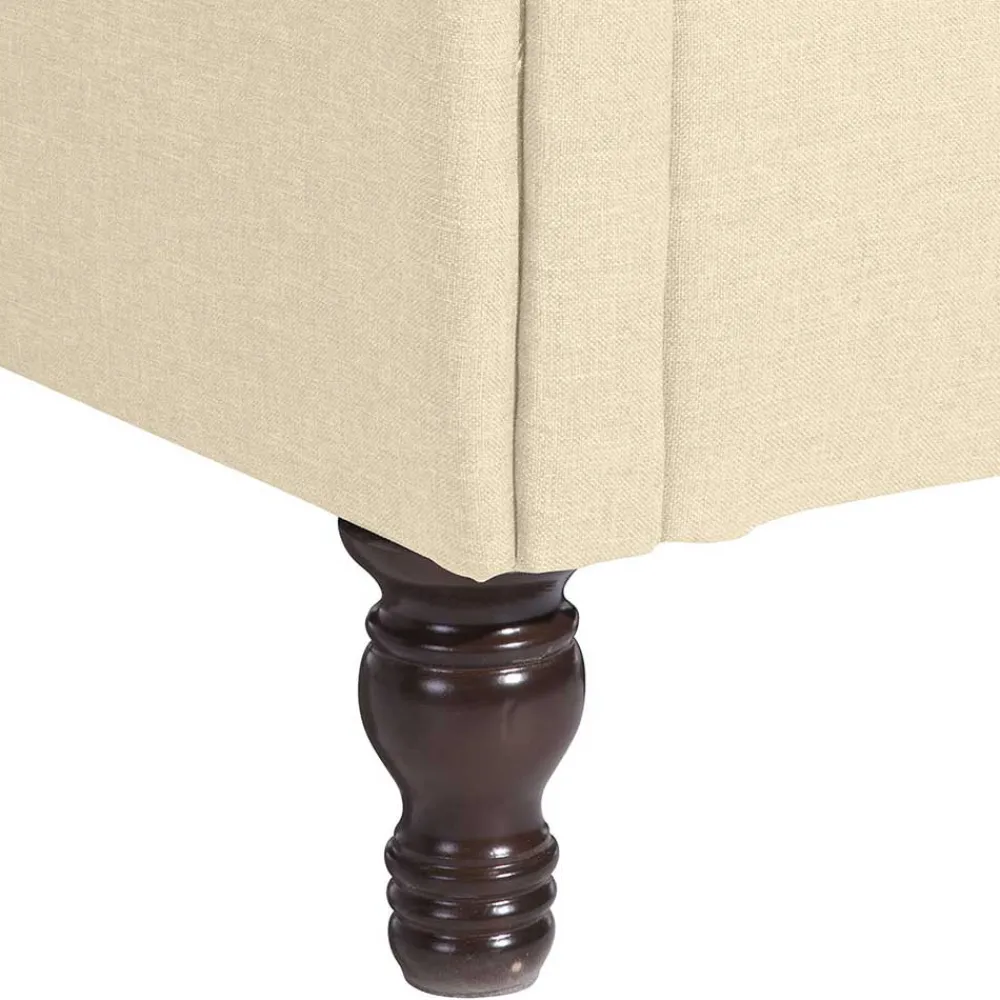 Wohnen Sessel<Ohrensessel in Beige und Nussbaum - Fakt