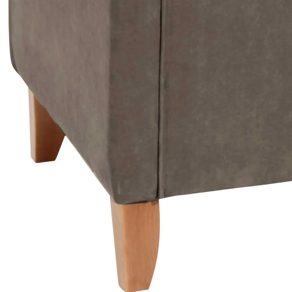 Wohnen Sessel<Ohrensessel in Beigegrau Velours - Rocca