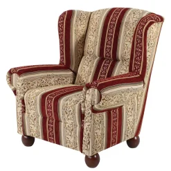 Wohnen Sessel<Ohrensessel mit Streifen und Ornamenten - Basento