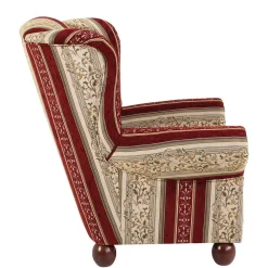 Wohnen Sessel<Ohrensessel mit Streifen und Ornamenten - Basento