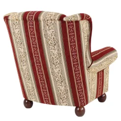 Wohnen Sessel<Ohrensessel mit Streifen und Ornamenten - Basento