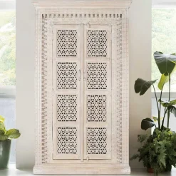 Wohnen Schränke<Orient Design Schrank in Mangoholz White Wash - Capo