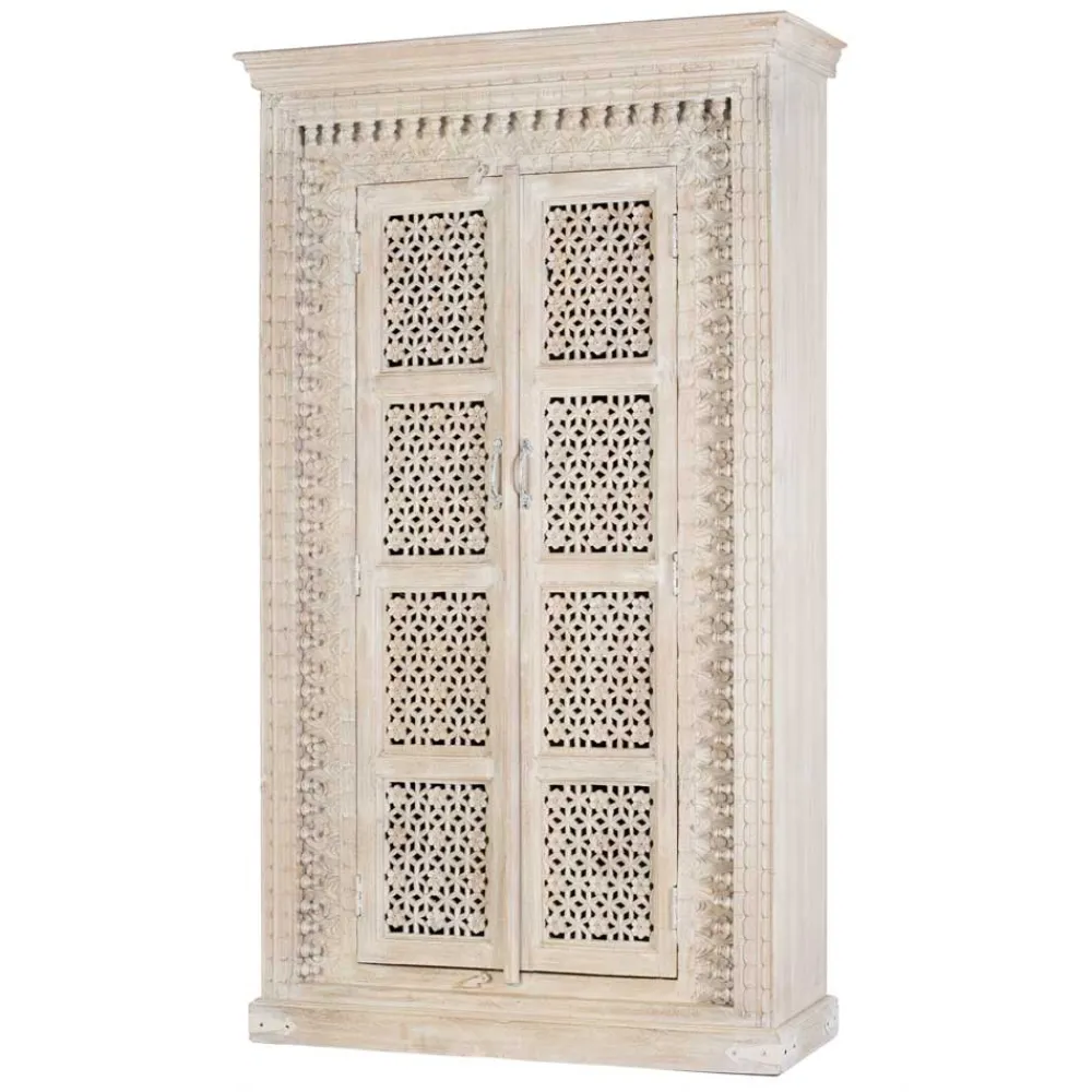 Wohnen Schränke<Orient Design Schrank in Mangoholz White Wash - Capo