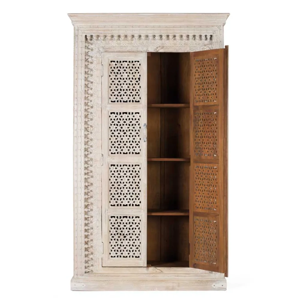 Wohnen Schränke<Orient Design Schrank in Mangoholz White Wash - Capo