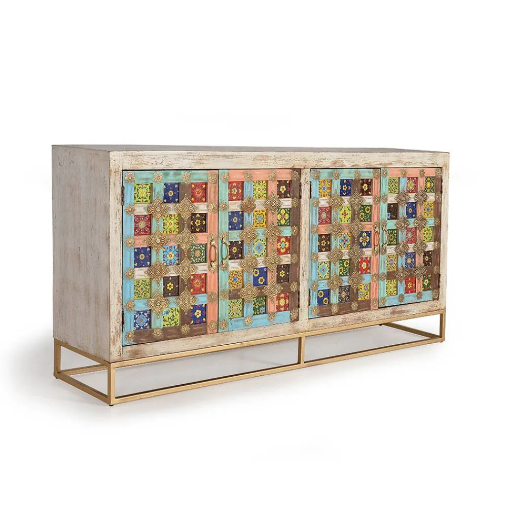 Wohnen Sideboards<Oriental Design Sideboard mit bunten Keramik Kacheln - Jula