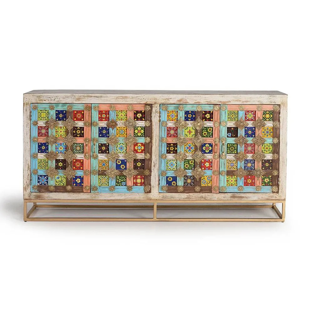 Wohnen Sideboards<Oriental Design Sideboard mit bunten Keramik Kacheln - Jula