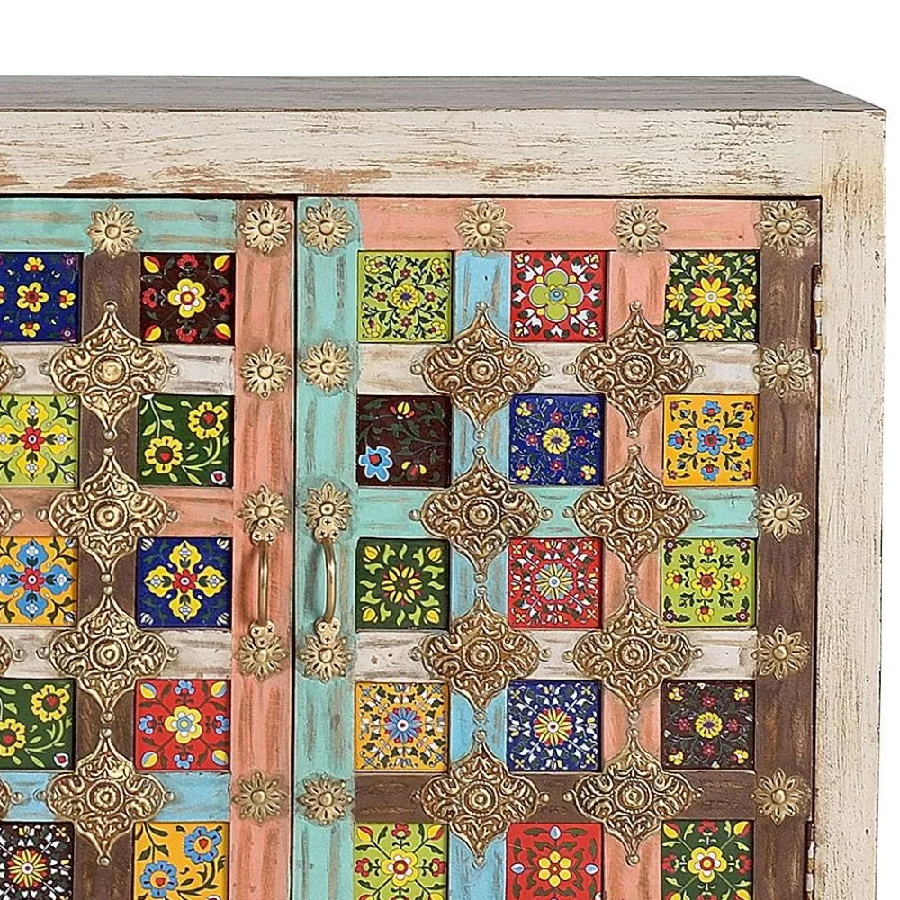 Wohnen Sideboards<Oriental Design Sideboard mit bunten Keramik Kacheln - Jula
