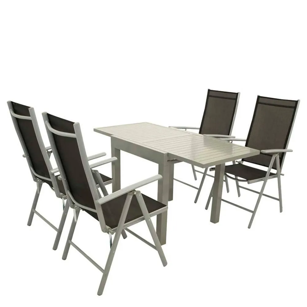 Wohnen Sitzgruppe<Outdoor Essgruppe aus Aluminium - Trenta (fünfteilig)