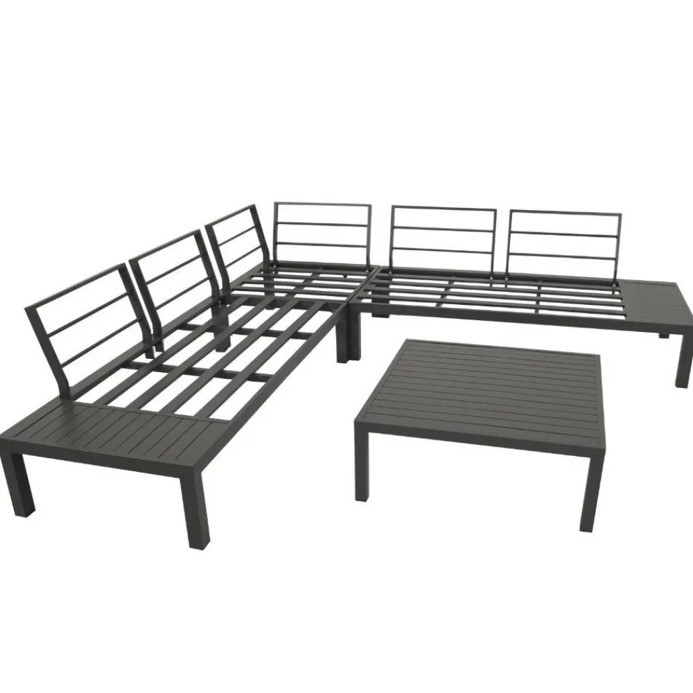 Wohnen Sitzgruppe<Outdoor Lounge Ecksofa mit Tisch - Stramo (vierteilig)