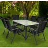Wohnen Sitzgruppe<Outdoor Sitzgruppe mit Glastisch - Franatico (siebenteilig)