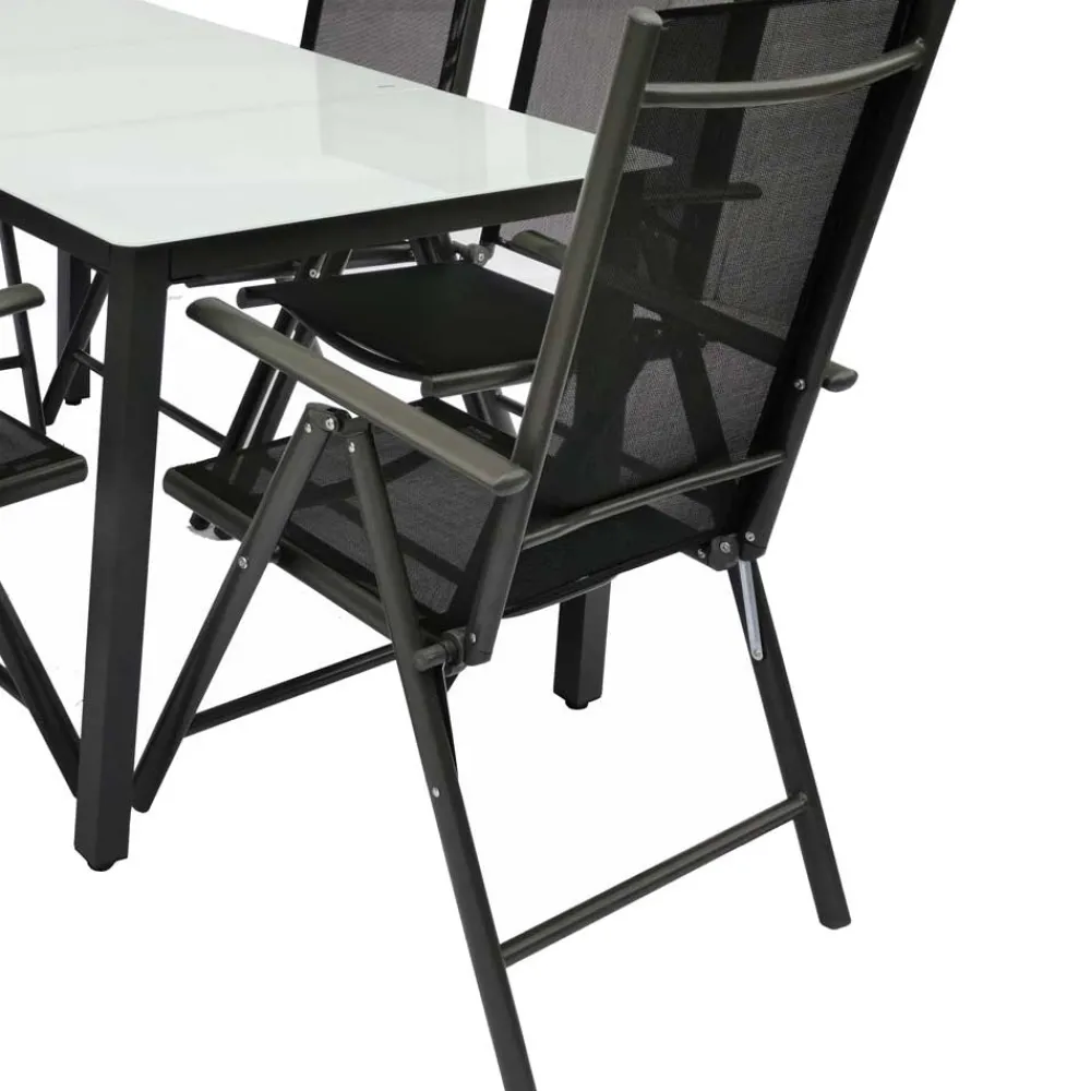 Wohnen Sitzgruppe<Outdoor Sitzgruppe mit Glastisch - Franatico (siebenteilig)