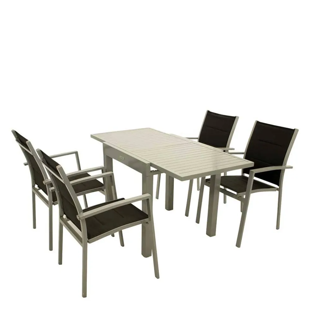 Wohnen Sitzgruppe<Outdoor Tisch mit Armlehnenstühlen - Ashford (fünfteilig)