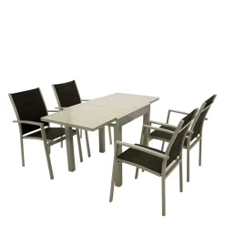 Wohnen Sitzgruppe<Outdoor Tisch mit Armlehnenstühlen - Ashford (fünfteilig)