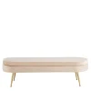 Wohnen Sitzbank<Ovale Polsterbank in Beige & Gold - Mamoud
