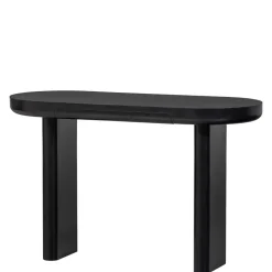 Wohnen Tische<Ovaler Design Schreibtisch in Schwarz Holzoptik - Belinda