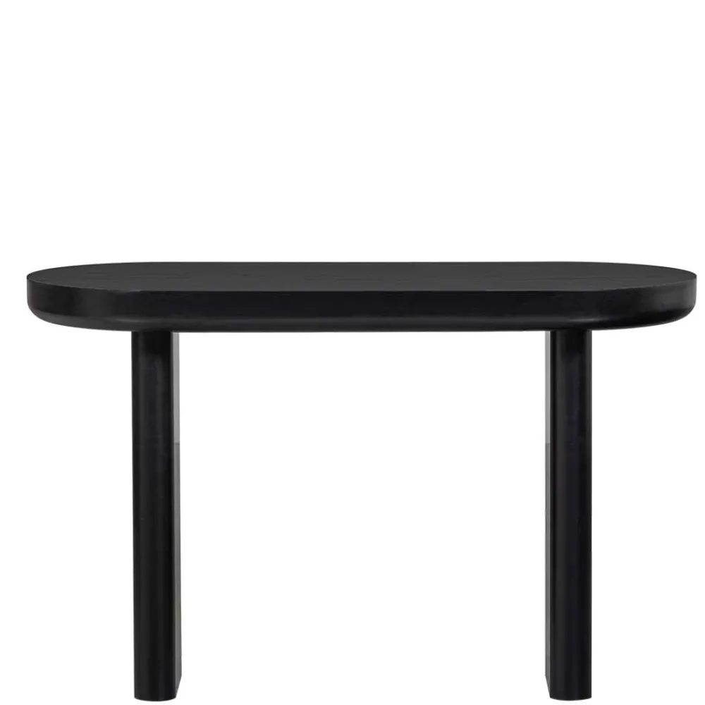Wohnen Tische<Ovaler Design Schreibtisch in Schwarz Holzoptik - Belinda