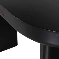 Wohnen Tische<Ovaler Design Schreibtisch in Schwarz Holzoptik - Belinda
