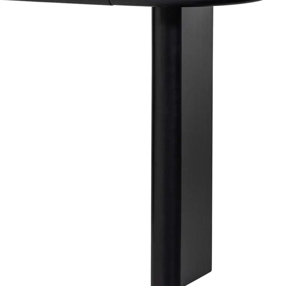 Wohnen Tische<Ovaler Design Schreibtisch in Schwarz Holzoptik - Belinda
