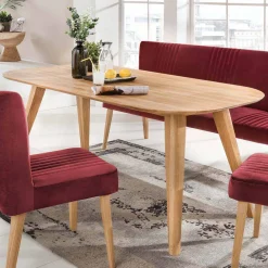 Wohnen Tische<Ovaler Eichentisch Kathyn im Retro Design