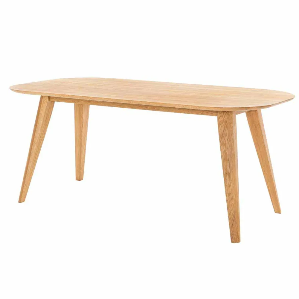 Wohnen Tische<Ovaler Eichentisch Kathyn im Retro Design
