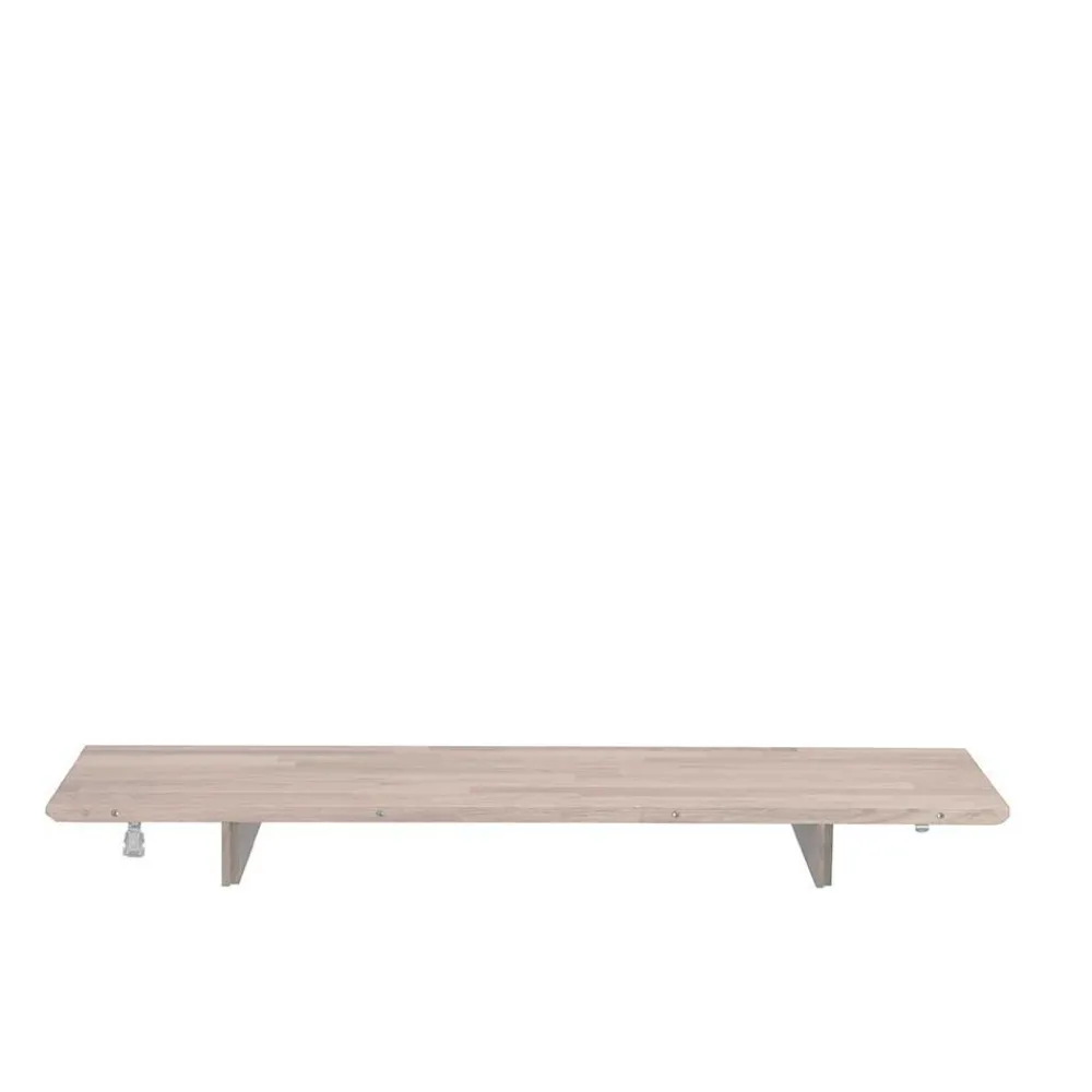 Wohnen Sitzgruppe<Ovaler Esstisch Eiche White Wash & 4 Stühle Pessoa mit Webstoff Grau (fünfteilig)
