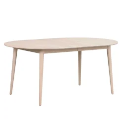 Wohnen Tische<Ovaler Esstisch verlängerbar im Skandi Design - Fleppos