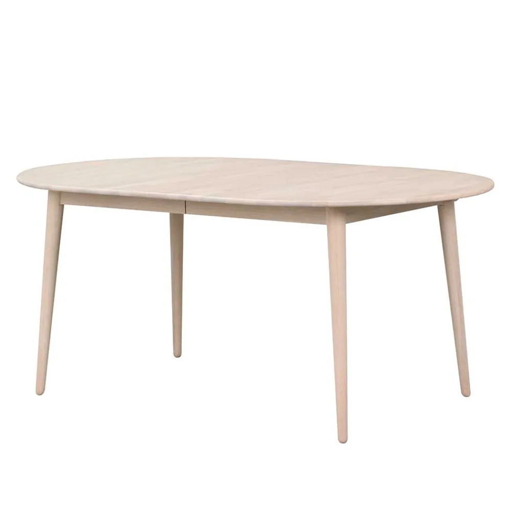 Wohnen Tische<Ovaler Esstisch verlängerbar im Skandi Design - Fleppos
