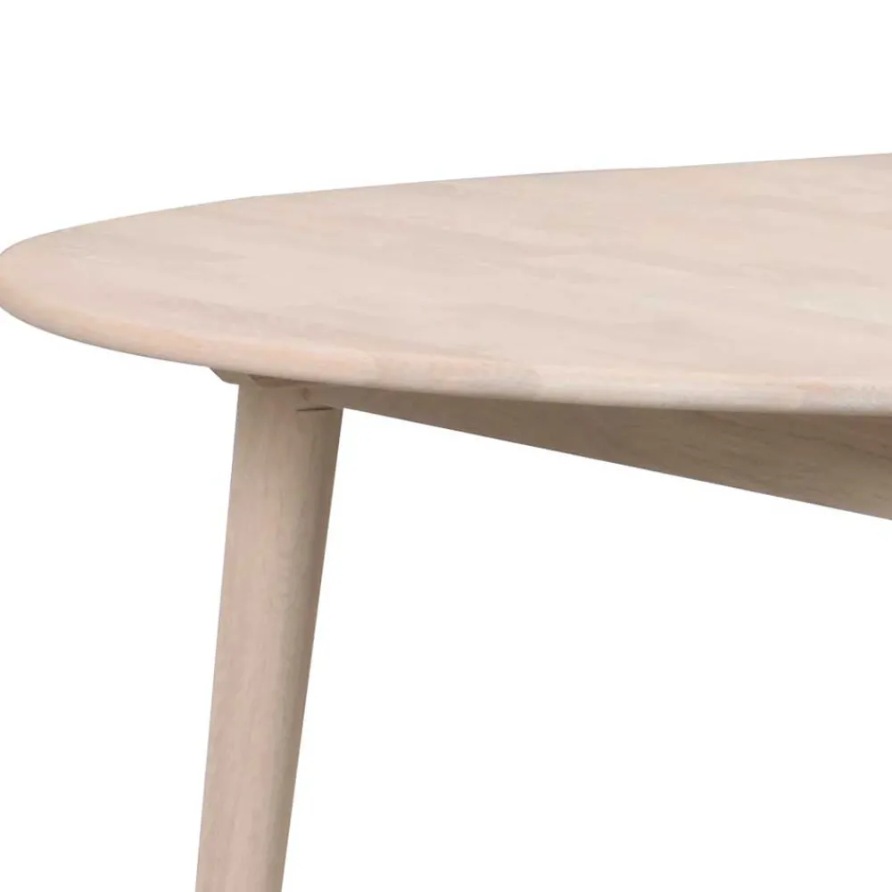 Wohnen Tische<Ovaler Esstisch verlängerbar im Skandi Design - Fleppos