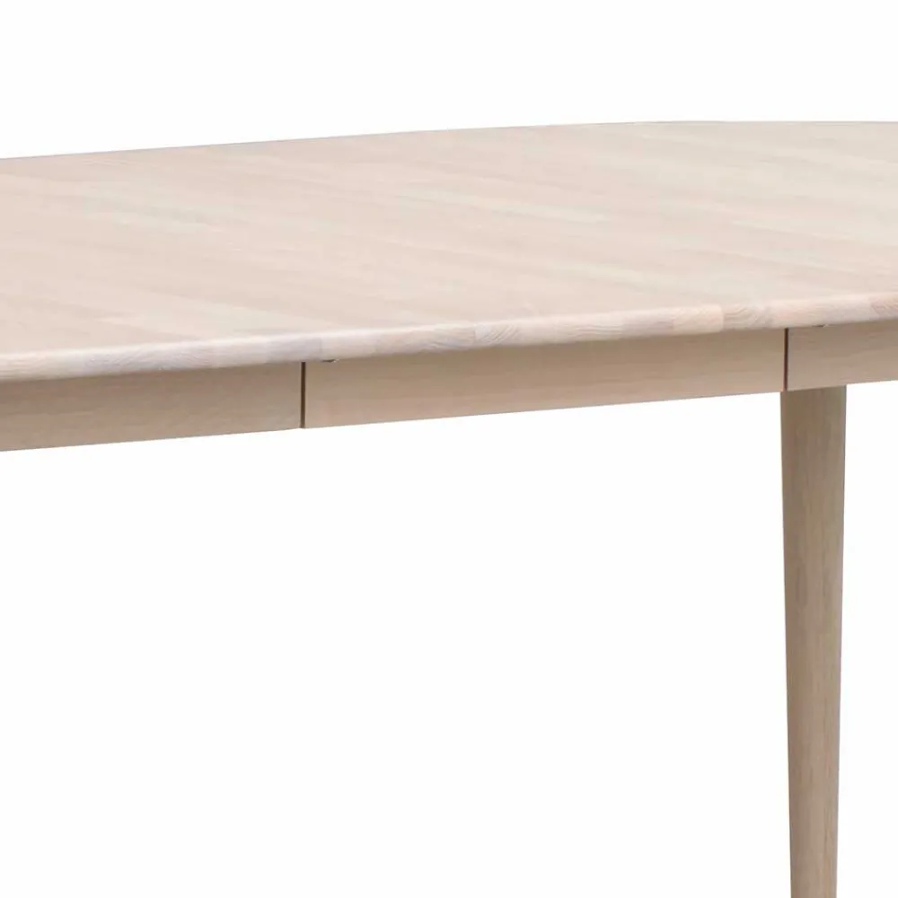Wohnen Tische<Ovaler Esstisch verlängerbar im Skandi Design - Fleppos