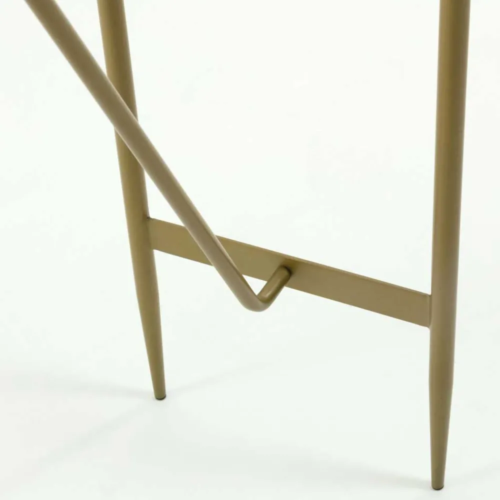 Wohnen Tische<Ovaler Konsolentisch mit Glas Marmoroptik - Bremona