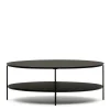 Wohnen Tische<Ovaler Sofatisch aus Glas und Metall - Calama