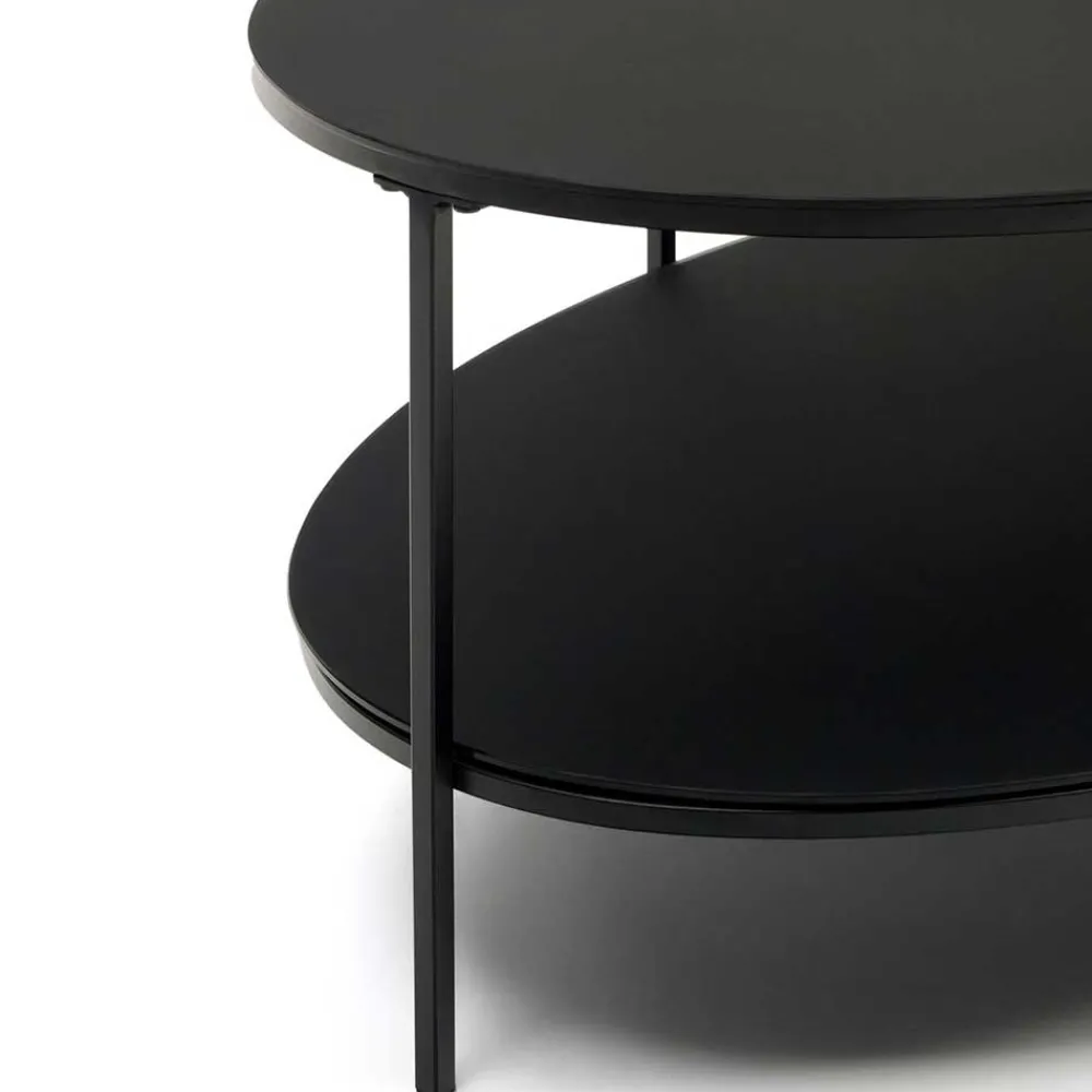 Wohnen Tische<Ovaler Sofatisch aus Glas und Metall - Calama
