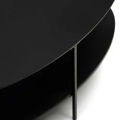 Wohnen Tische<Ovaler Sofatisch aus Glas und Metall - Calama