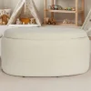 Wohnen Hocker<Ovaler XL Hocker mit Stauraum-Truhe - Barracin