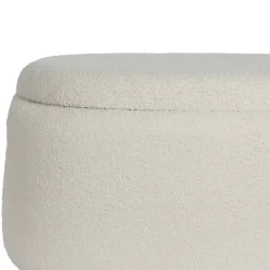 Wohnen Hocker<Ovaler XL Hocker mit Stauraum-Truhe - Barracin