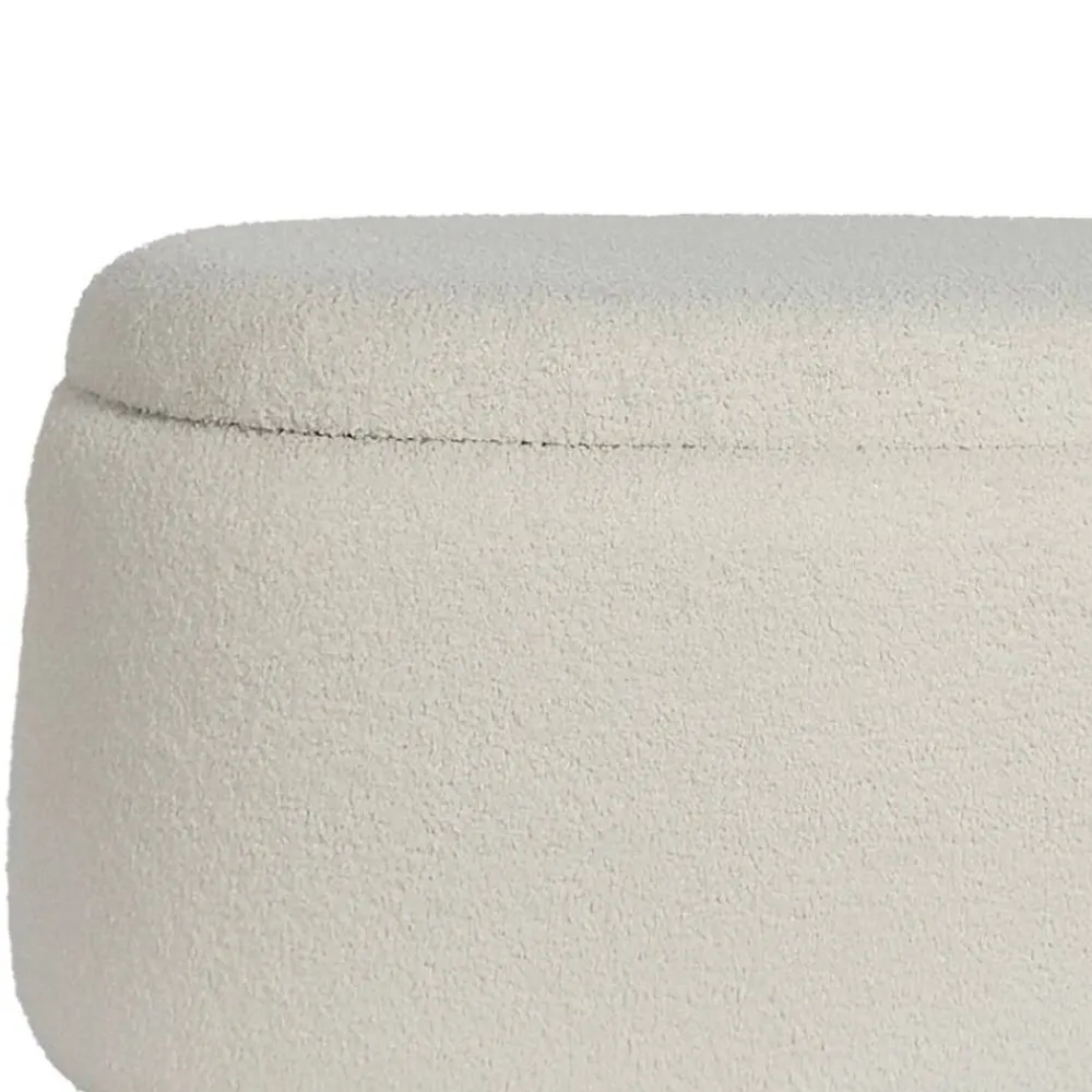 Wohnen Hocker<Ovaler XL Hocker mit Stauraum-Truhe - Barracin