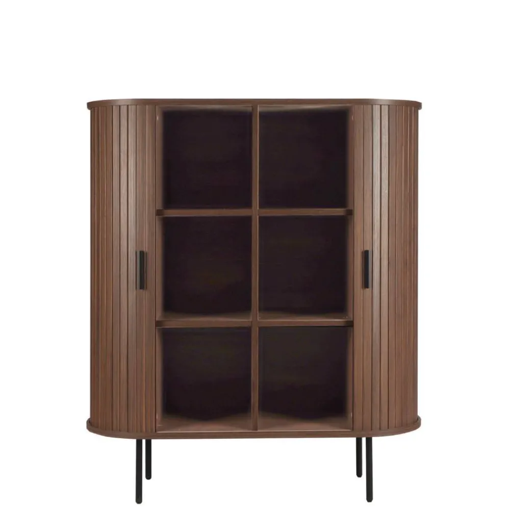 Wohnen Highboards<Ovales Highboard mit Schiebetüren - Arura