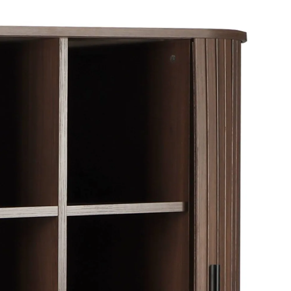 Wohnen Highboards<Ovales Highboard mit Schiebetüren - Arura