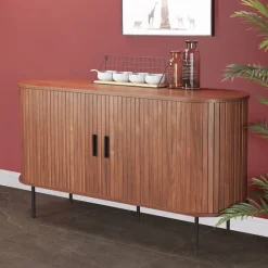 Wohnen Sideboards<Ovales Sideboard mit Schiebetüren - Arura