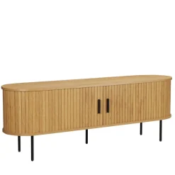 Wohnen Tv & Hifi-Möbel|Lowboards<Ovales TV-Board mit Schiebetüren - Barnetta
