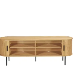 Wohnen Tv & Hifi-Möbel|Lowboards<Ovales TV-Board mit Schiebetüren - Barnetta