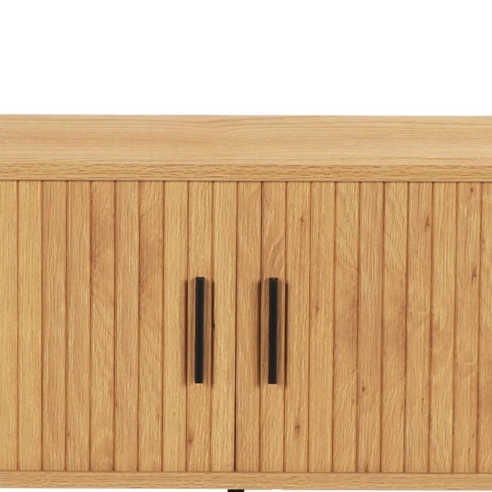 Wohnen Tv & Hifi-Möbel|Lowboards<Ovales TV-Board mit Schiebetüren - Barnetta