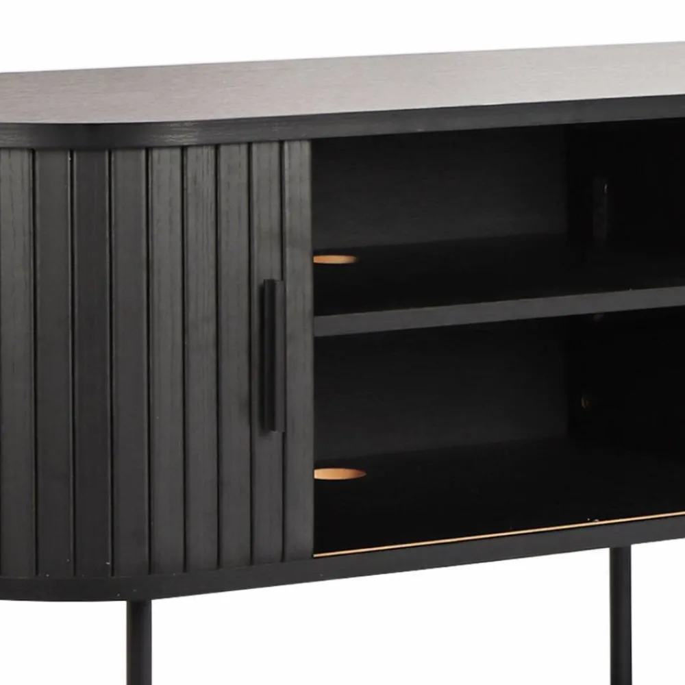 Wohnen Tv & Hifi-Möbel|Lowboards<Ovales TV-Lowboard mit Schiebetüren - Lurymav