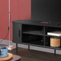 Wohnen Tv & Hifi-Möbel|Lowboards<Ovales TV-Lowboard mit Schiebetüren - Lurymav