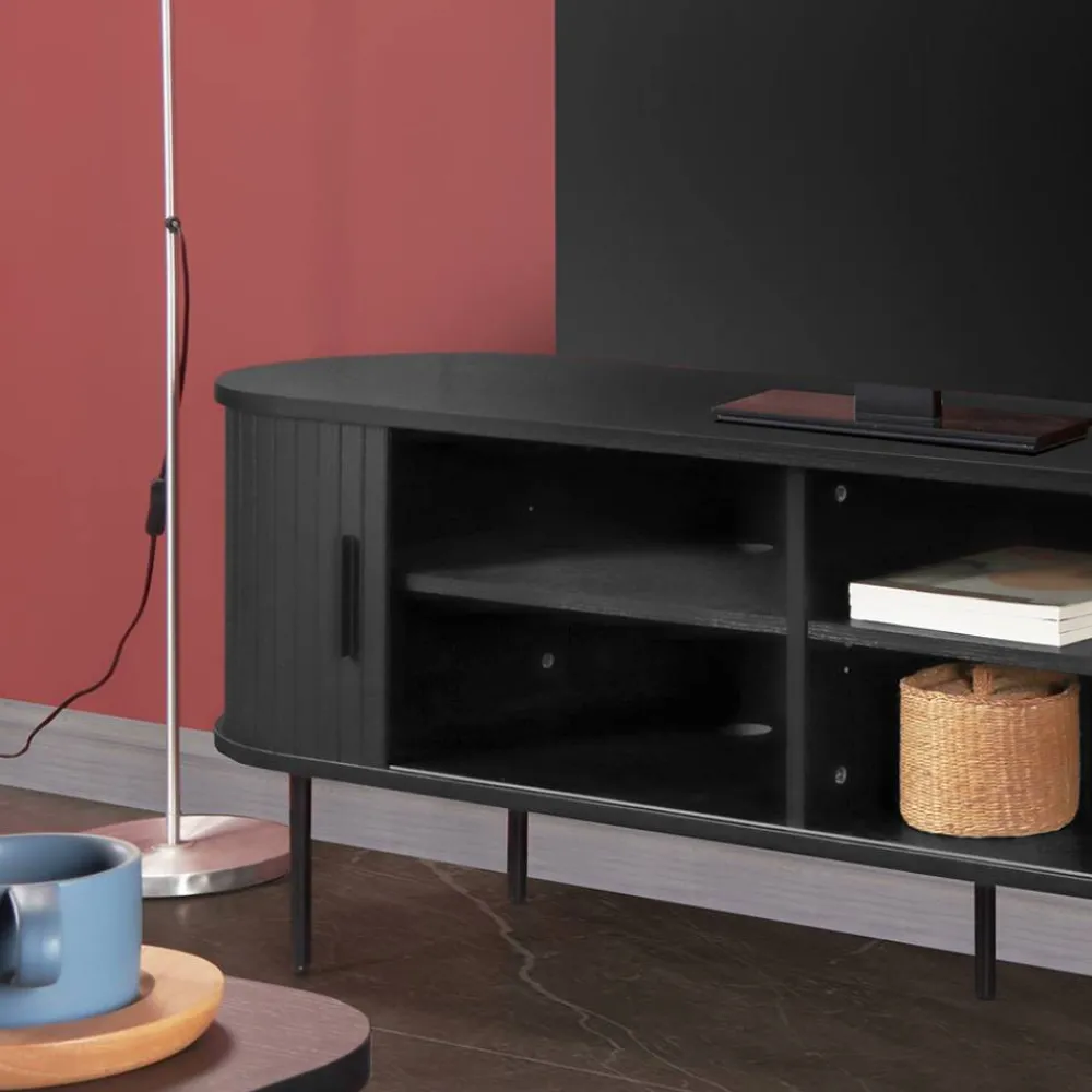 Wohnen Tv & Hifi-Möbel|Lowboards<Ovales TV-Lowboard mit Schiebetüren - Lurymav