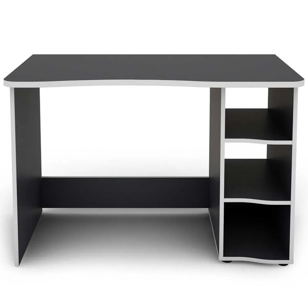 Wohnen Tische<PC Schreibtisch in Anthrazit mit Weiß - Venatio