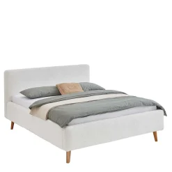 Wohnen Betten<Plüsch Polsterbett in Creme - Ilena