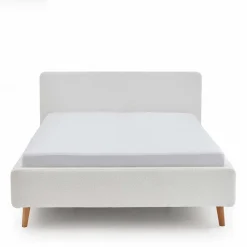 Wohnen Betten<Plüsch Polsterbett in Creme - Ilena